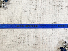 Лента репсовая с принтом, ш. 1 см, синий