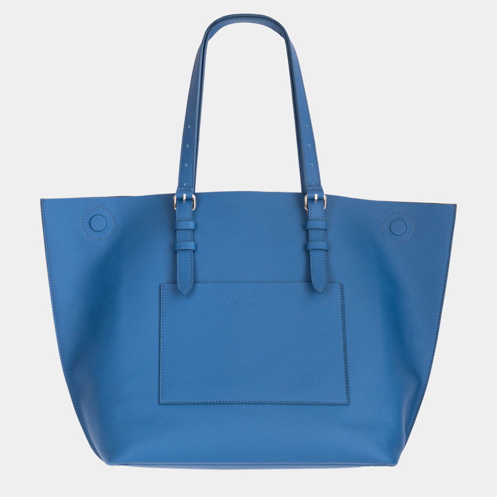 Женская сумка Shopper Vintage Easy из натуральной кожи теленка, цвета королевский синий