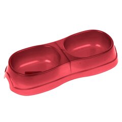 Homecat Atlantis миска двойная рубиновый перламутр 28 см х 12,5 см х 5 см 2 х 300 мл