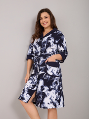 Халат Х-145/индиго-черныйдым