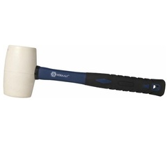 Киянка КОБАЛЬТ 680 г (70 мм), белая резина, фибергласовая рукоятка (241-086)