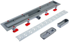 TL1365G Трап пластик.лин.вып 40 реш.нерж.сталь.глянец.Бриз 650