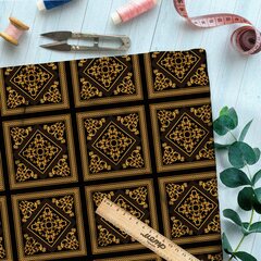 Ткань барби золотой восточный узор на чёрном фоне