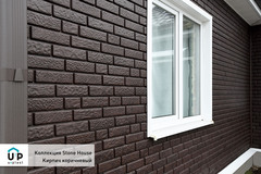 Фасадная панель Ю-пласт Стоун-Хаус Кирпич Коричневый 3,025*0,23м 0,695м2