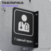 Табличка Главный врач флажковая на стену, двусторонняя с крепежом, 19 х 25 см, для офиса, кафе, ресторана, серия COSMO, Айдентика Технолоджи