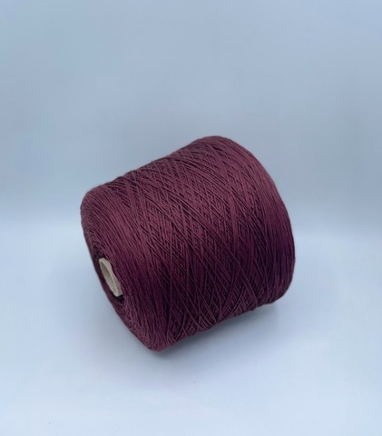 Бобинная пряжа (пр.Италия), art.Cotone, 350м/100 гр. 100%Хлопок, цвет-Винный , арт.34869