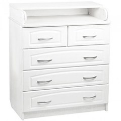 Комод Антел Ульяна-6 белый 800 (5 ящиков)