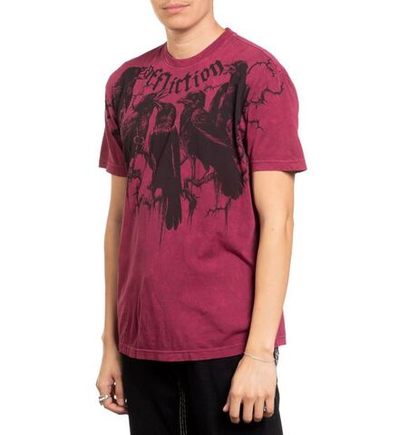 Affliction | Футболка мужская CROWS Tee BULV A25884 слева