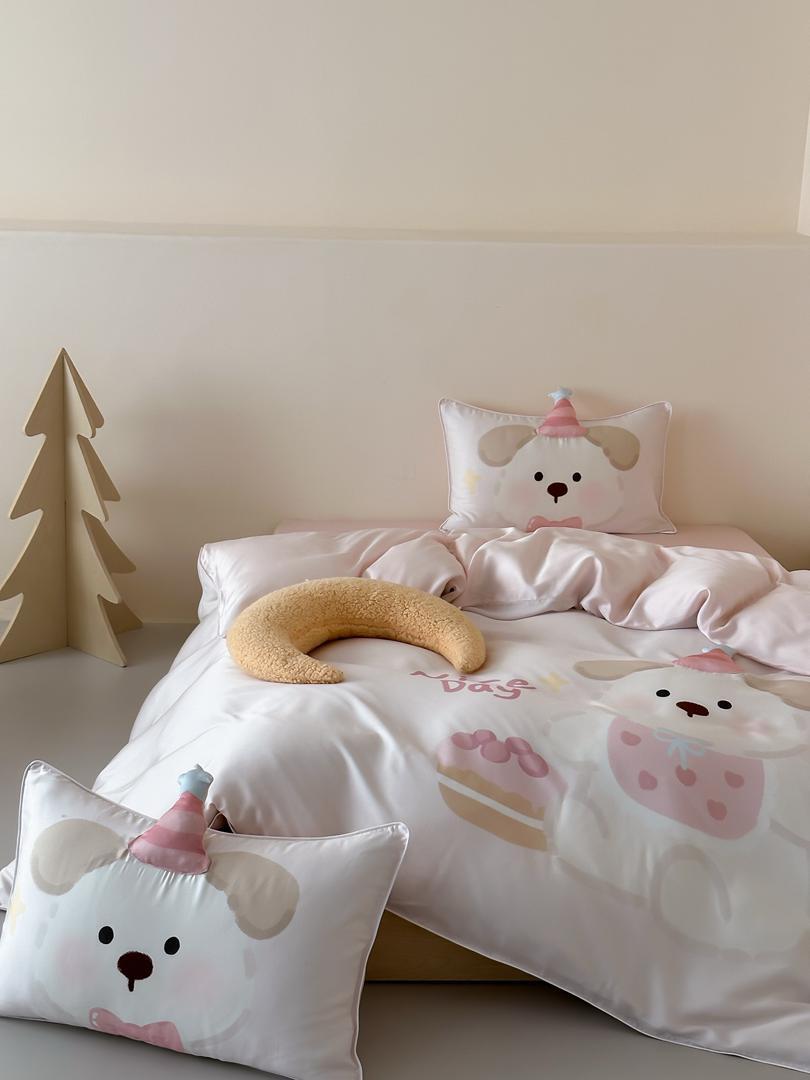 ZEPHYR HOME Полуторка Тенсель Собачка розовый