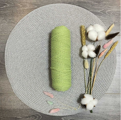 Шнур хлопковый без сердечника, d 4 мм, фисташковый