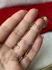 84570 - Кольцо ПАЛЕЦ с красным/белым ногтем в стилистике SCHIAPARELLI