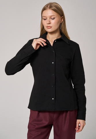 Рубашка трикотажная черная