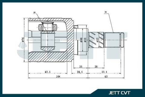 ШРУС внутренний JETT V40-1185
