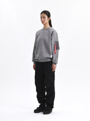 Свитшот Alpha Industries Utility Pocket Crewneck Medium Charcoal Heather (Светло-серый)