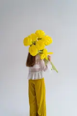 Букет из шаров Желтые розы