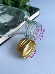 Баночки стеклянные с винтовой крышкой, 150 мл, 6,5*3*12,5 см, набор 2 шт.