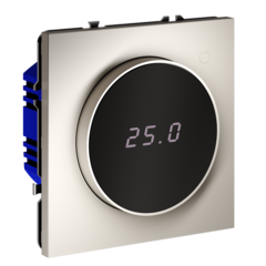 Терморегулятор электронный VOLTUM S70 с индикацией и датчиком, для теплого пола, (кашемир)