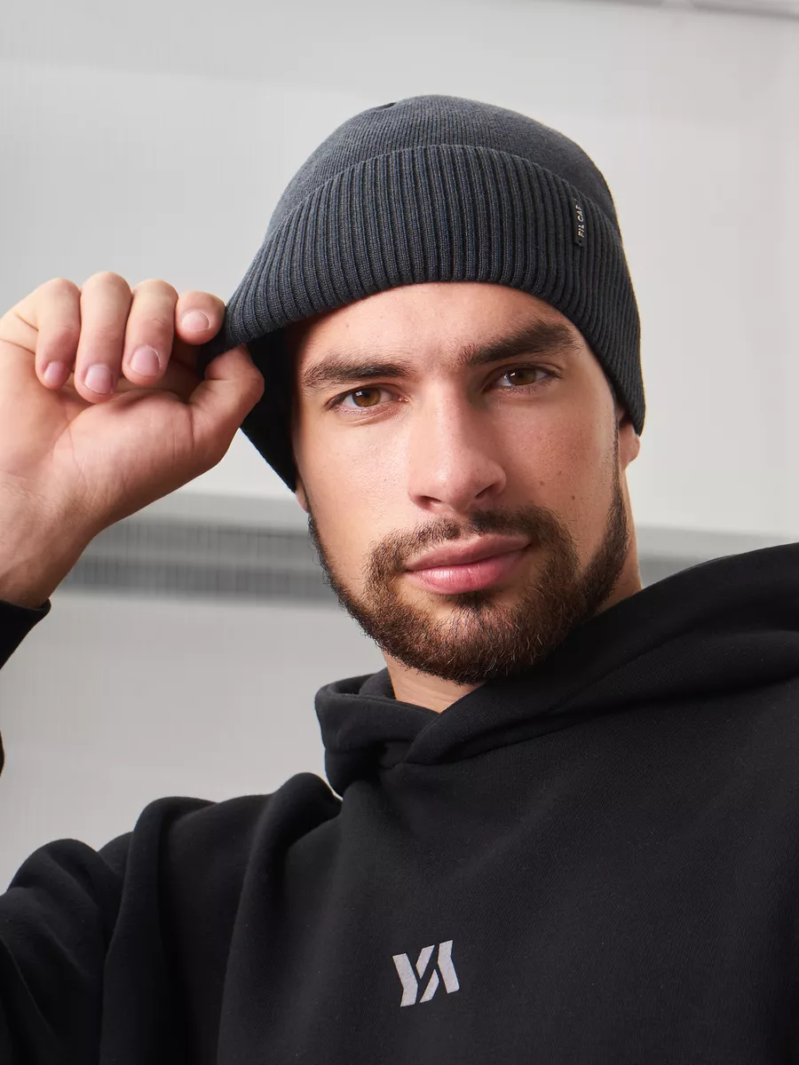 Шапка бини зимняя весенняя с флисом