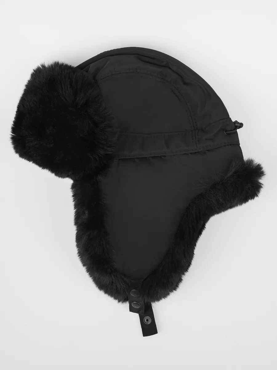 Шапка ушанка меховая теплая с флисом