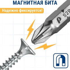 Бита отверточная ПРАКТИКА Мастер PZ-2 х 25мм (3шт) (776-263)