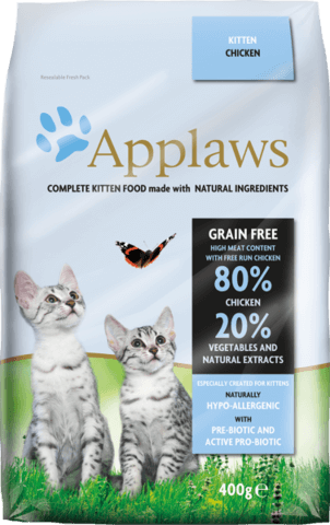 купить эпплоуз Applaws Dry Cat Kitten 80/20% сухой беззерновой корм для котят с курицей и овощами 400 гр