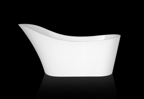 BelBagno BB64-1700 Отдельностоящая, овальная акриловая ванна в комплекте со сливом (донным клапаном) цвета хром, без перелива 1700х760х880