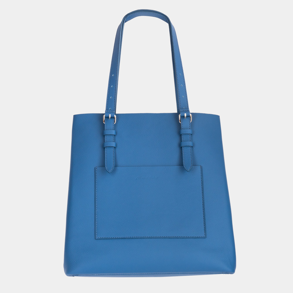 Женская сумка Shopper Vintage Easy из натуральной кожи теленка, цвета королевский синий
