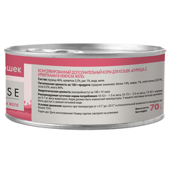 Мнямс консервы для кошек Курица с креветками нежном желе 70 г