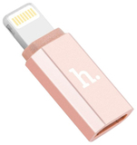 Переходник OTG Micro USB на Lightning Hoco (Розовый)