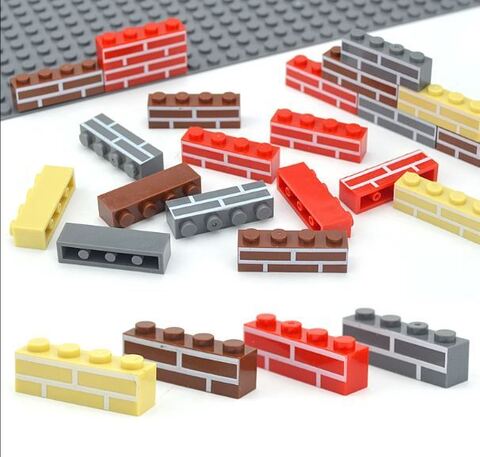 Кирпичик 1X4 Brick детали для конструктора набор 20 шт