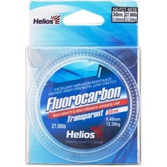 Купить рыболовную леску флюорокарбон Helios Fluorocarbon 0,40мм 30м Transparent HS-FCT 40/30