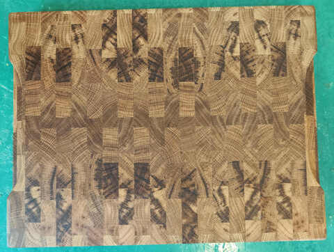 Торцевая разделочная доска 40x30x4 см. дуб, арт. 056 уцененная 1