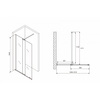 Abber Komfort AG09100B Душевая перегородка, цвет: чёрный