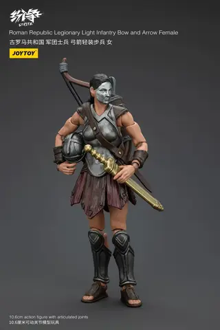Фигурка Легионер Женщина Легкой Пехоты с Луком масштаб 1/18 Roman Republic JoyToy