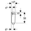 Бачок для унитаза напольного, смыв/стоп, для дистанционного смыва Geberit АР123 123.136.11.1