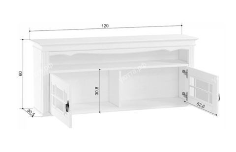 Полка Амели Дуб Прованc (120*31*60 см) - купить 3
