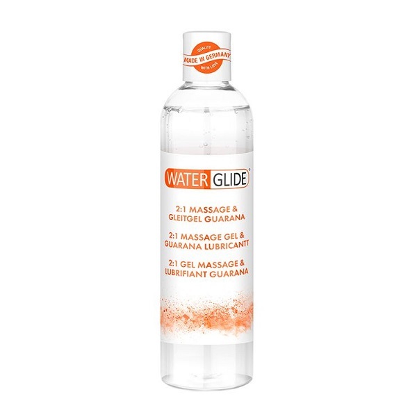 Гель-смазка 2в1 на водной основе с экстрактом гуараны Waterglide Massage&Lubricant Guarana 300мл