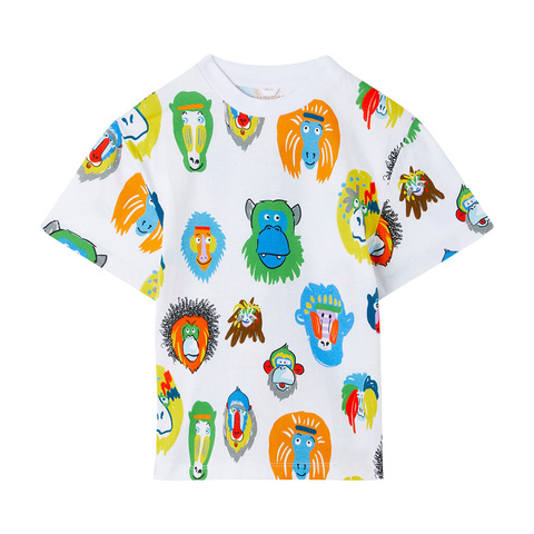 Футболка Stella McCartney Kids Monkeys All Over