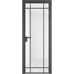 Алюминиевая дверь 5AG серая ночь остеклённая