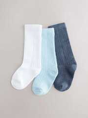 Носки для малышей Next E45-815, 3 шт., Белый, Голубой, Синий