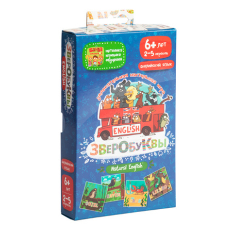 Настольная игра"Зверобуквы English"