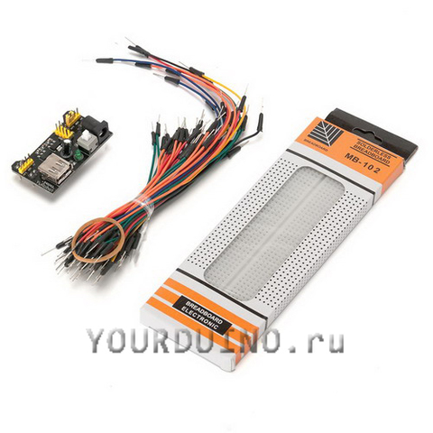 Набор Breadboard + Преобразователь DC-DC 3.3В, 5В + провода