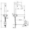 Смеситель для раковины однорычажный с донным клапаном Gessi Flessa 54003239