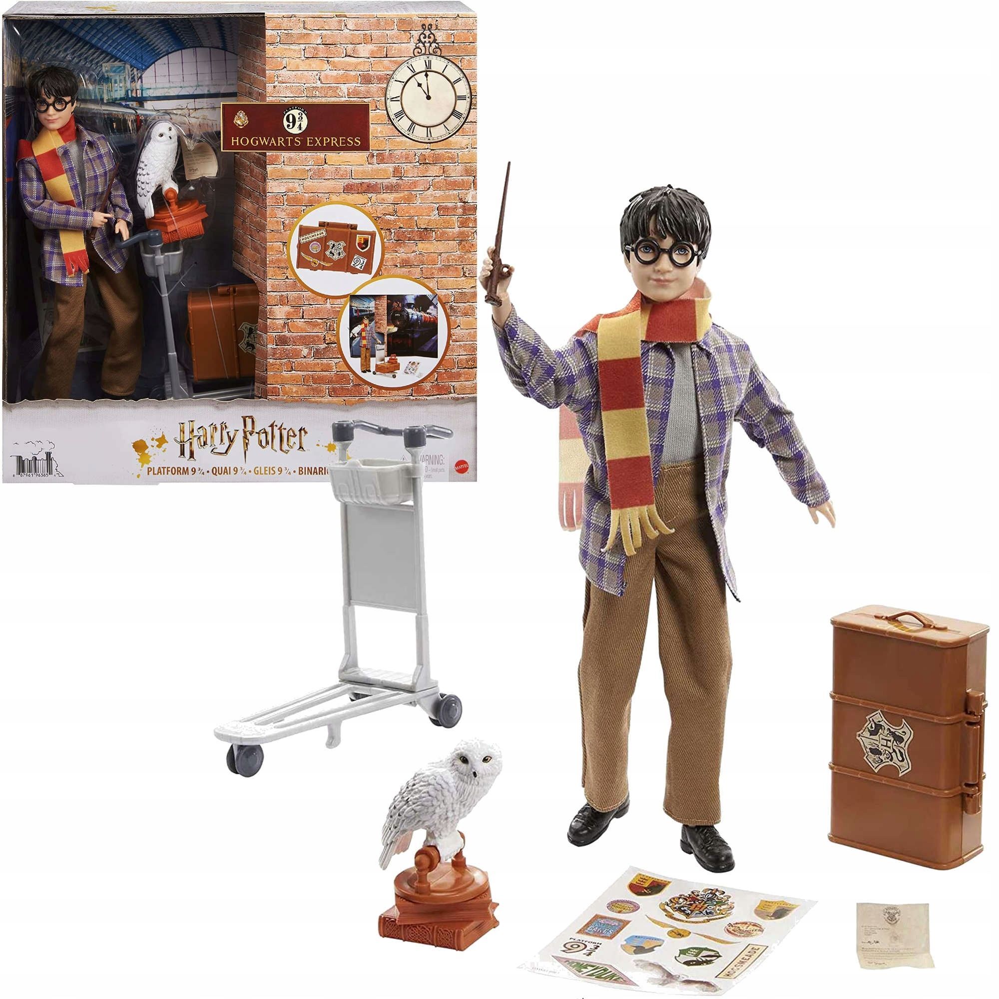 Кукла Mattel Harry Potter - Коллекционная кукла Гарри Поттер Игровой набор  Платформа 9 и 3/4 с аксессуарами и совой Буклей GXW31 купить в Москве |  Доставка по России.