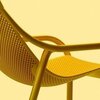 Лаунж-кресло пластиковое с подушкой, Nardi Net Lounge, горчичный, серый