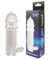 Закрытая прозрачная насадка Crystal sleeve - 12,8 см. - 