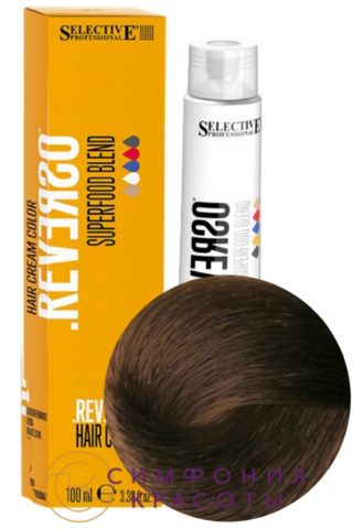 Крем-краска без аммиака Reverso Hair Color 6.34 Темный блондин золотисто-медный Selective, 100 мл