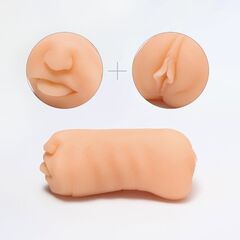 Двусторонний реалистичный маструбатор Oral&Vaginal - 