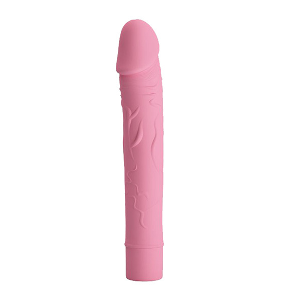Нежно-розовый вибратор 15,5см с выделенными венками Pretty Love Vic BI-014701-1