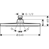 Hansgrohe Crometta S 240 1jet 26723670 Верхний душ (черный матовый)